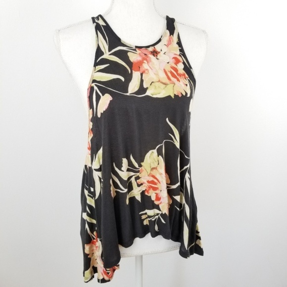 Billabong Tops - 2/$25 Billabong Buckle Black Pink Floral Tank MD
